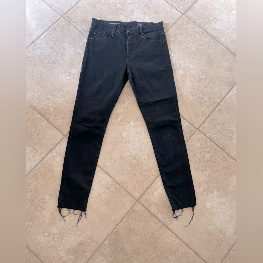 AG Farrah Skinny High Rise Ankle black jean